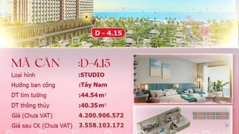 Bán Căn Studio Atlantic (The Maris) 45m², View Biển Trực Diện