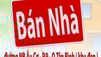 Bán Nhà : đường nội bộ Âu Cơ - P.9 - Q.Tân Bình - Tp.HCM - dt:12x30m