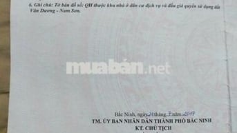 Bán lô giãn dân Lãm Làng - Phường Vân Dương, Bắc Ninh, Bắc Ninh.