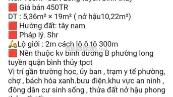 150m2 đất CLN - chính chủ - cách ubnd phường Long tuyền TPCT 800m