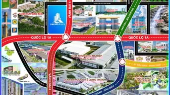 GIÁ F0:100M2 - FULL THỔ CƯ, SỔ HỒNG RIÊNG LIỀN KỀ SÂN BAY LONG THÀNH &