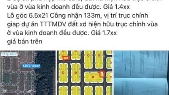 Bán lô góc 2MT khu dân cư dụ án phường Bình Phước, Dồng Nai 