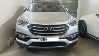 Bán xe santafe màu Bạc DK2017, Máy dầu đặc biệt, bản full