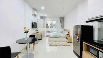 Cho Thuê Căn Hộ Dịch Vụ Ban Công Mới Full Nội Thất