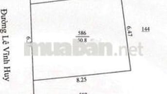 Bán lô đất mặt tiền Lê Vĩnh Huy, 50,2m2, ngang 6,37m, nở hậu, giá 5,5t