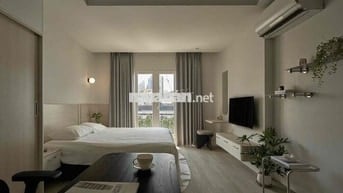 Cho Thuê Căn Hộ 1PN Quận 1 Có Ban Công– Tone Xám Sang Trọng View Rộng