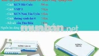 Bán dự Án nhà xưởng mặt tiền tại ĐẤT CUỐC– BẮC TÂN UYÊN nay là TP HCM