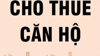 CHO THUÊ CĂN HỘ LẦU 1, CHUNG CƯ 1A-1B NGUYỄN ĐÌNH CHIỂU