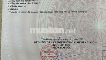 bán Gấp đất vườn tại DT877 gò công 2034m2 , sổ hồng riêng