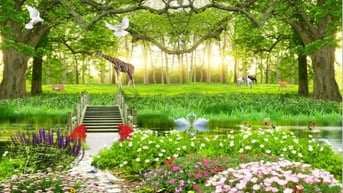 Tranh gạch 3d phong cảnh đồng quê - SKG43