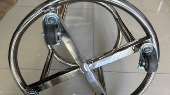 Xe Đẩy y tế 360 ( xe đẩy tròn inox 304)