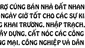 XEM NGÀY GIỜ TỐT CÁC SỰ KIỆN VÀ CÚNG ĐỘNG THỔ NHẬP TRẠCH KHAI TRƯƠNG..