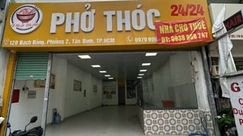 cho thuê nhà nguyên căn mặt tiền đường 120 Bạch Đằng Tân Bình 6,5x20m