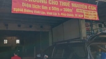 Cho thuê nhà xưởng ngay chợ Vĩnh Lộc 2084A đường Vĩnh Lộc, Bình Chánh