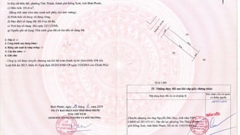 Bán tách 04 đất thửa 538, 539, 540, 590 tại Phường Đồng Xoài, Đồng Nai