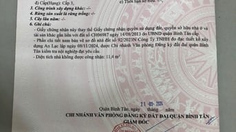 BÁN CĂN NHÀ CÂP 3 AN LẠC CHÍNH CHỦ BÁN