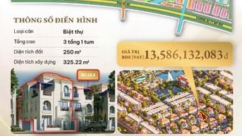 Biệt thư 325m2 gái 31tr/m2 - 3 tầng Giao thông thuận lợi , Tiện KD 