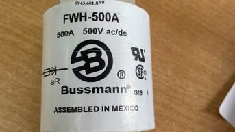 Cầu chì Bussmann FWH-500A bán dẫn, cắt nhanh