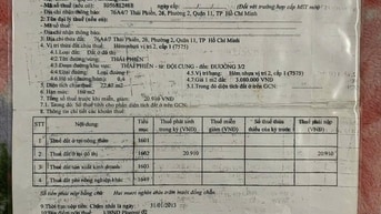 Bán nền nhà vị trí Trung Tâm Q11, 76A4/7ST Thái Phiên, P.2, Quận 11