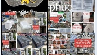 Khắc bia mộ khắc chú đại bi hủ tiếu quách đựng tro cốt bằng đá gieorẻ 