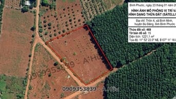 Chính chủ bán đất 1.221m² Bù Đăng, Bình Phước – Giá 1,5 tỷ