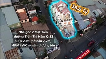 Q.12 Nhà shr góc 2 mặt tiền, nở hậu đường Trần Thị Năm (chính chủ bán)