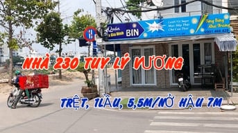 Nhà 2MT, căn góc 230 Tuy Lý Vương, P13,Q8.Trệt, 1lầu, 5,5m/NH6,7mx12m