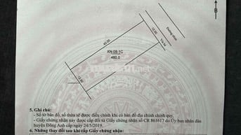 bán 500m đất sổ đỏ chính chủ Thư Lâm Đông Anh Hà Nội