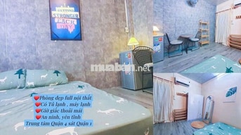 Cho Nữ thuê phòng trọ quận 4 full nội thất, tủ lạnh phòng đẹp 