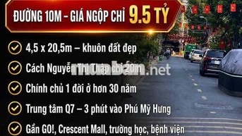 🔥 BÁN GẤP NHÀ CẤP 4 Q7 ĐƯỜNG 10M – GIÁ NGỘP CHỈ 9.5 TỶ