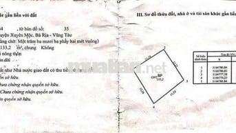 Đất gần chợ bình châu và cảng cá  ấp bến lội 3 mặt tiền hẻm