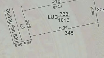 Bán 1.020m2 lúa QH Thổ, MT Tỉnh L 839, Bình Thành, Đức Huệ, LA Cũ, 
