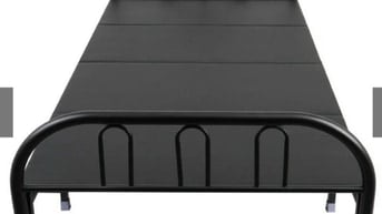 Giường Sắt Xếp Qui Phúc 1m2 – Đen Nhám – Nệm Gốc Mới Toanh