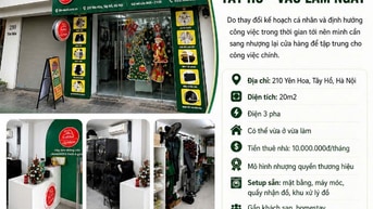  SANG NHƯỢNG CỬA HÀNG GIẶT LÀ TẠI PHƯỜNG YÊN PHỤ - TÂY HỒ - HÀ NỘI 