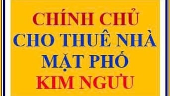 Cho thuê nhà 7 tầng có thang máy mặt phố Kim ngưu giá thoả thuận
