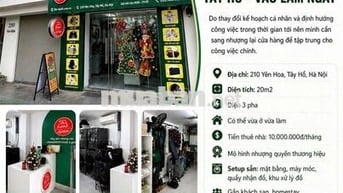 SANG NHƯỢNG CỬA HÀNG GIẶT LÀ TẠI PHƯỜNG YÊN PHỤ - TÂY HỒ - HÀ NỘI
