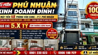 (5.XTỷ)🔥Mặt tiền 4 Tầng 48 Phùng Văn Cung P7 Ngay Khu Ẩm Thực PXLong 