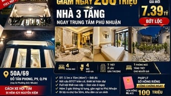 🔥GIẢM 200 TRIỆU CÓ GIÁ MỚI 💰💰NHÀ 3 TẦNG NGAY TRUNG TÂM PHÚ NHUẬN. 