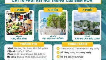 Đất nền HL7. DT 95m2 SHR thổ cư xây dựng tự do ngay cầu Tân Triều