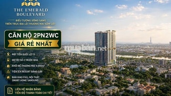Căn Hộ The Emerald Boulevard 2PN2WC Full Nội Thất, Trả Góp 30%/1.5 Năm