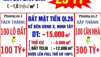 Bán Đất Diện Tích Lớn Tại Ninh Hòa – Quốc Lộ 26 (Xã Ninh Tây)