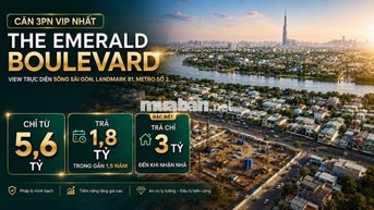 Căn 3PN VIP The Emerald Boulevard - View Sông SG, Landmark 81, Metro