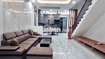 nhà 1 trệt 1 lầu 1 tum AN PHÚ,90m2 sân xe hơi,có nội thất