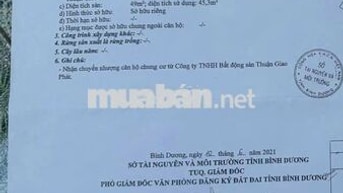 (8647) Căn hộ Thuận Giao Phát, 49 m2 bao sổ hồng: 1,170 tỷ