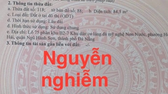 2 lô .169m2/10,4 tỷ, Đất đường Nguyễn Nghiễm, Hòa Hải, NHSơn, Đ Nẵng, 
