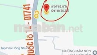 Cần bán lô đất Chánh Phú Hoà đường nhựa 5,5m cách QL 741 khoảng 70m
