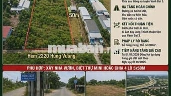 ĐẤT 1000M2 KẸP GIỮA HÙNG VƯƠNG & VÀNH ĐAI 3 – VĨNH THANH NHƠN TRẠCH
