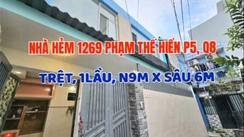 Nhà mới 1269/13 Phạm Thế Hiển, P5, Q8, 1trệt, 1lầu Ngang 9m, sâu 6m
