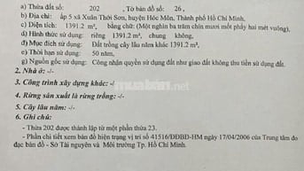Bán đất mặt tiền đường Xuân Thới Sơn 12 gần sát vinhome Hóc Môn