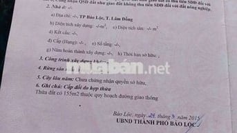 Cần bán đất đồi có sẵn thổ cư Đại Lào